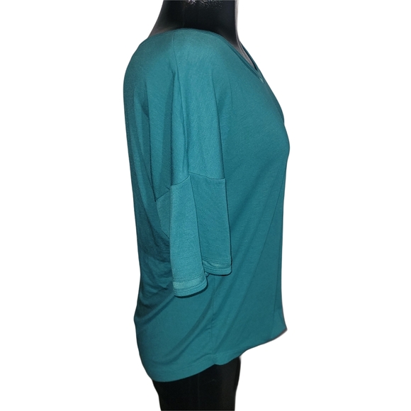Columbia PFG Teal Women's Short Drop Sleeve Top M - Picture 3 of 6